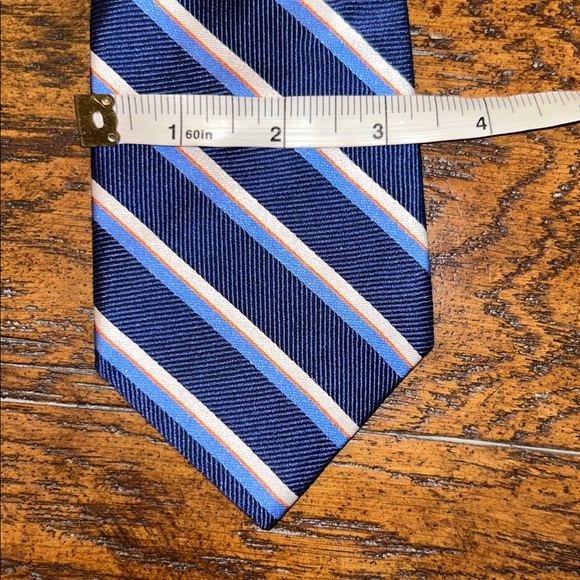 Brooks Brothers Navy Repp Stripe Silk Tie – Made in USA – 3.25” Width - Picture 7 of 7
